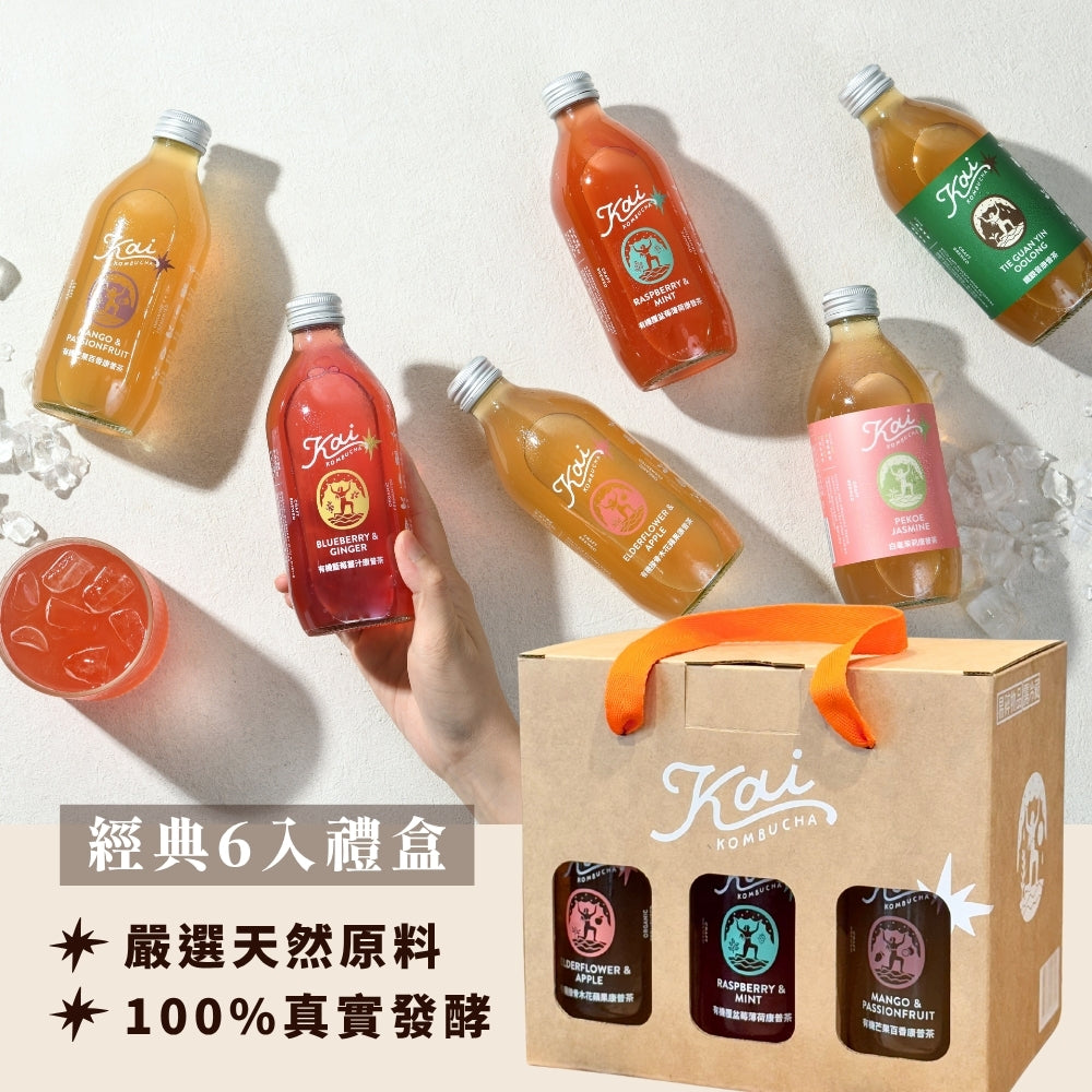 『熱銷』派對分享盒|康普茶6入 & 原味千尋乳酪絲2盒|單組即免運