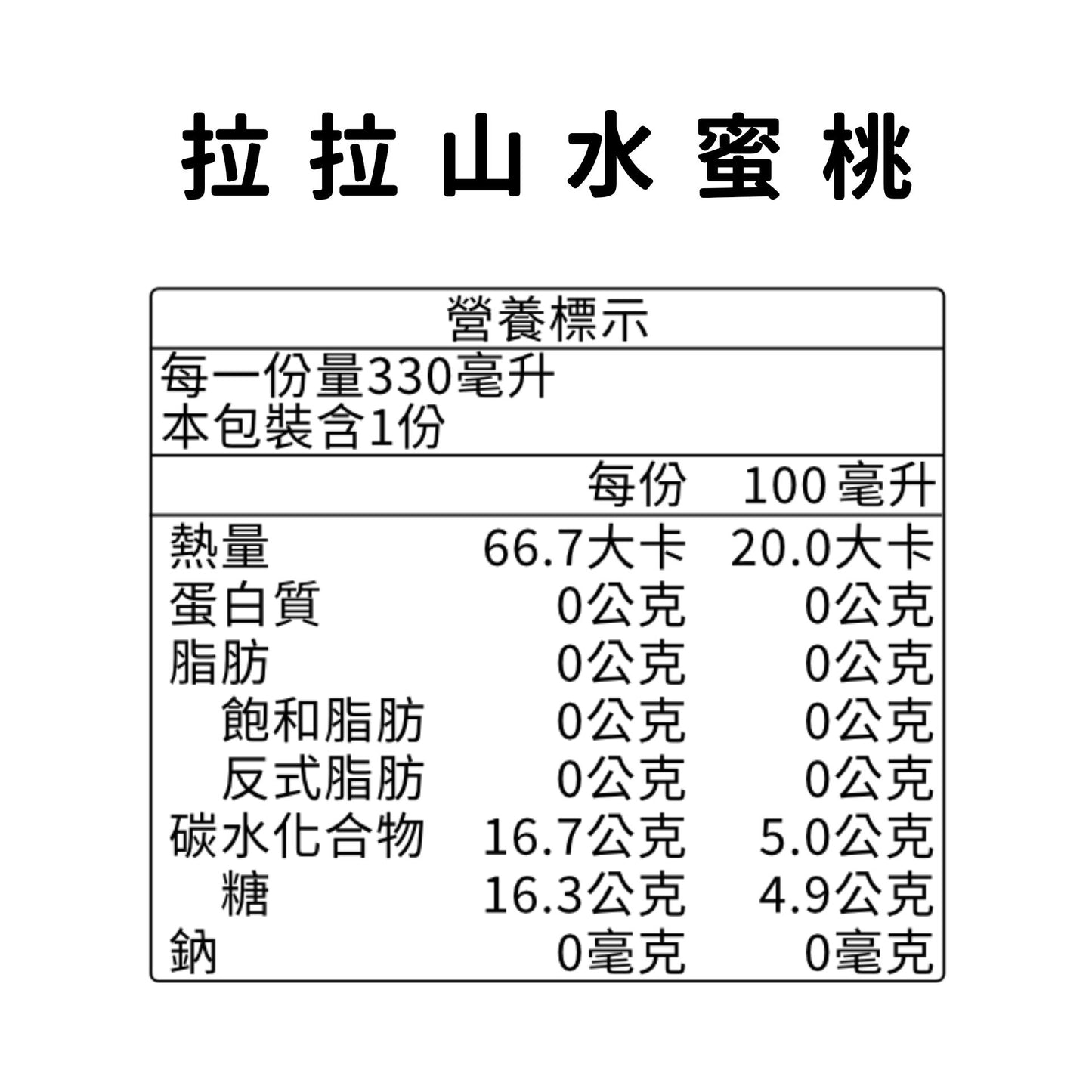季節限定｜拉拉山水蜜桃康普茶